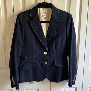 TALBOTS Navy Blue Fully Lined Blazer - Size 6